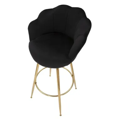 Taboret Barowy Vienna Czarny 55x53x110 cm (Wysokość Siedziska 88 cm)